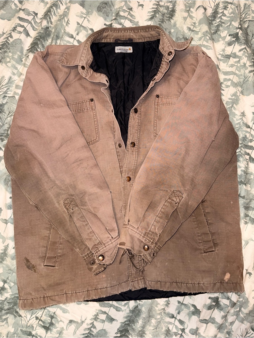 Carhartt Tan Distressed Jacket